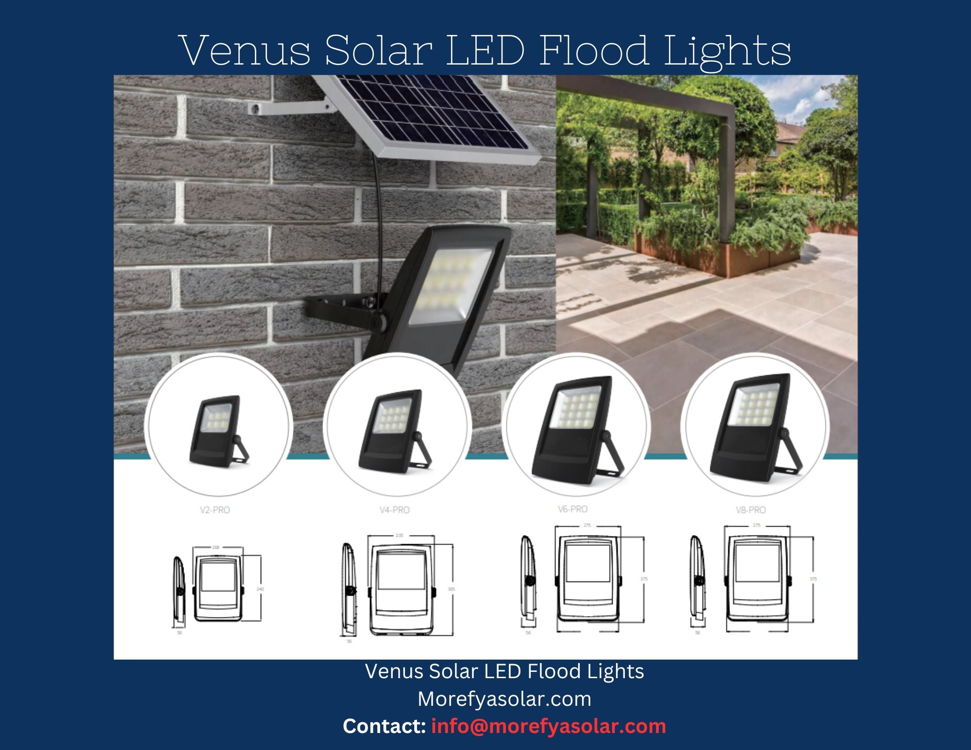 Venus V6 Pro Solar LED Flood Light